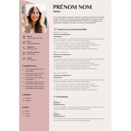 Cv personnalisé